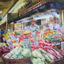 Locally Grown 22"x29" watercolor