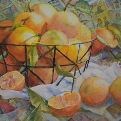 Oranges 15"x19" watercolor