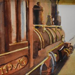 This Train's Rolling, watercolor on cold press paper