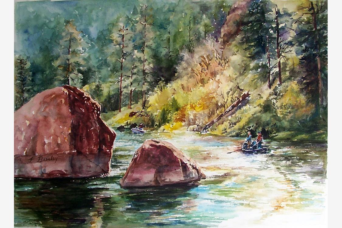 Autumn Float on the Green River - available as a limited edition print